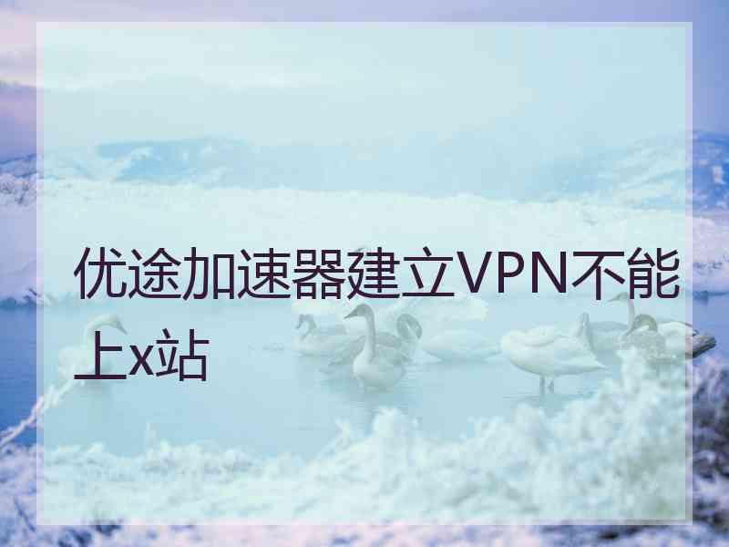 优途加速器建立VPN不能上x站