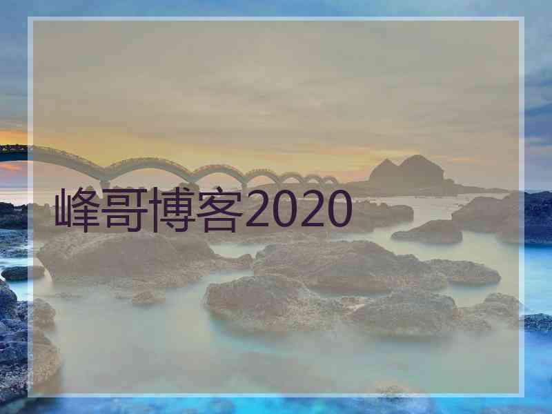 峰哥博客2020