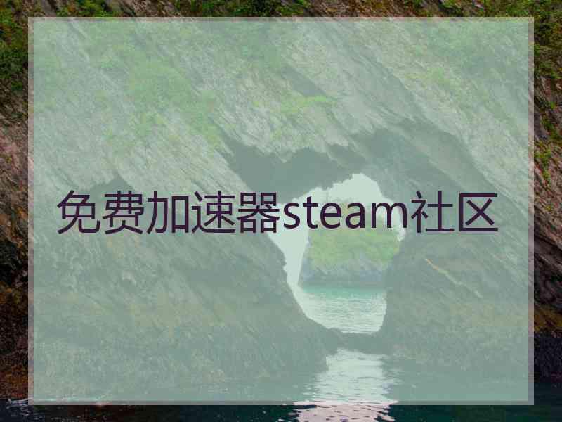 免费加速器steam社区