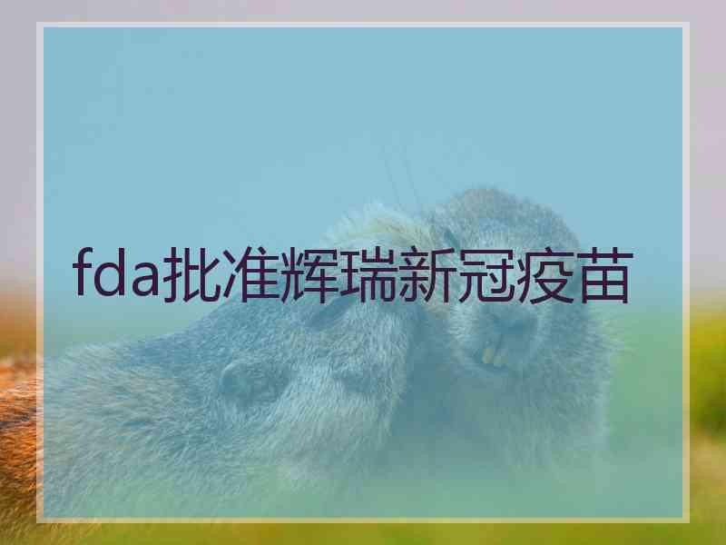 fda批准辉瑞新冠疫苗