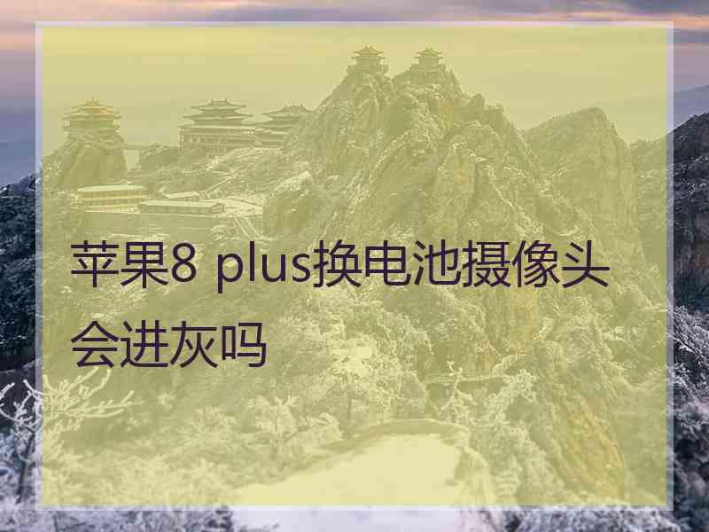 苹果8 plus换电池摄像头会进灰吗