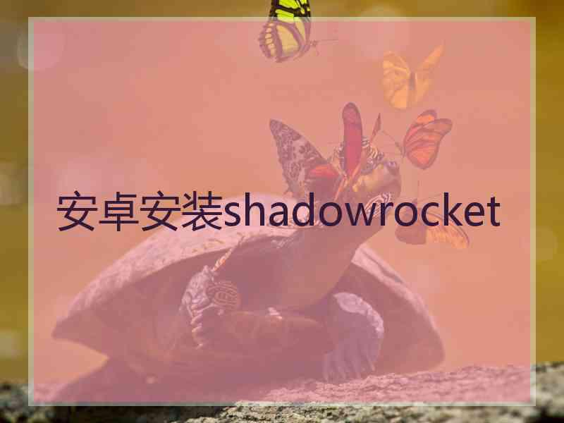 安卓安装shadowrocket