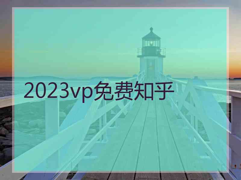 2023vp免费知乎