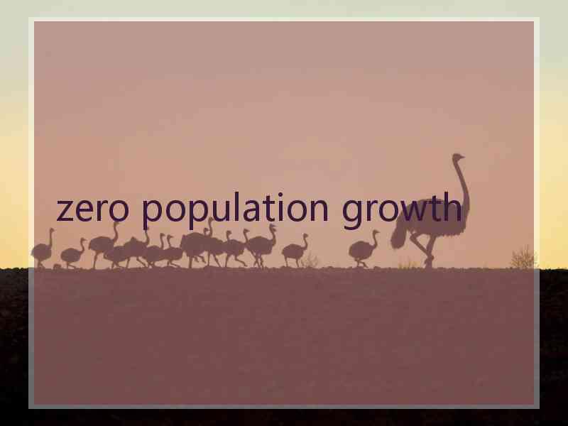 zero population growth