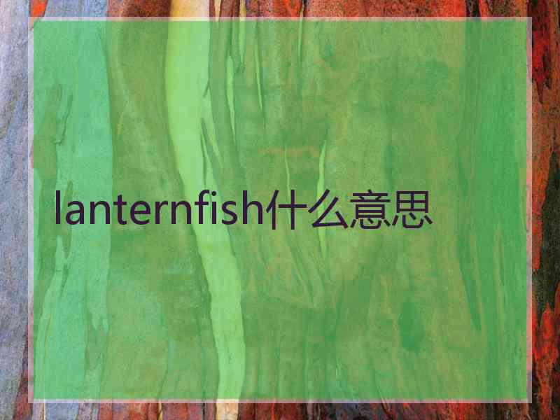 lanternfish什么意思