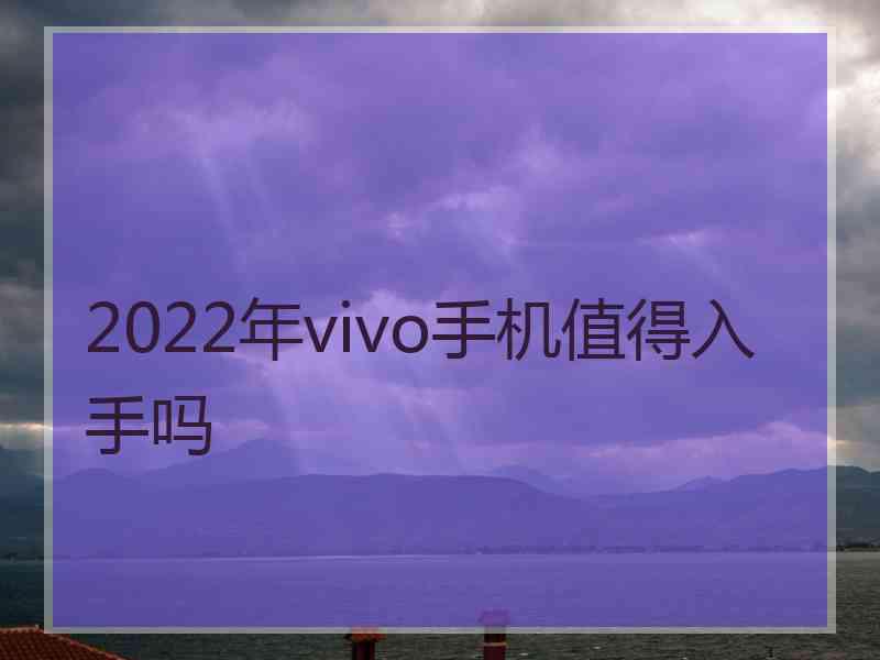 2022年vivo手机值得入手吗