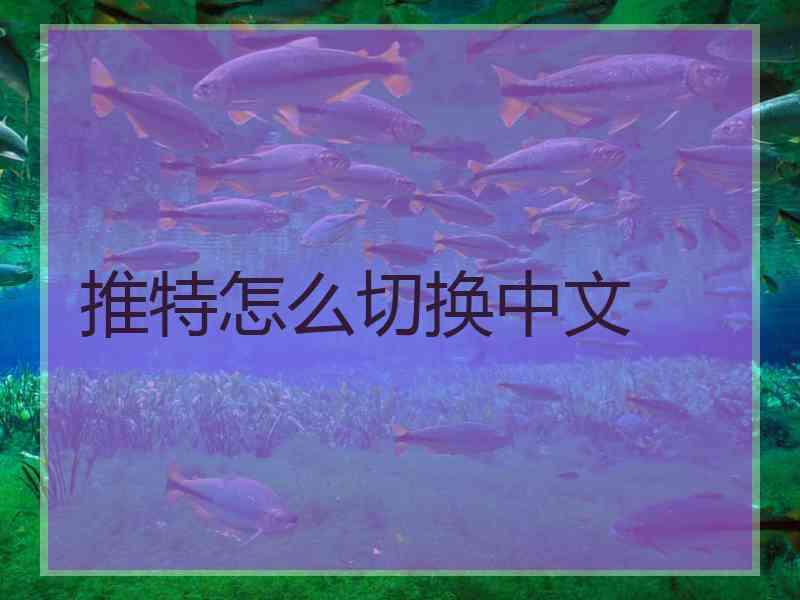 推特怎么切换中文