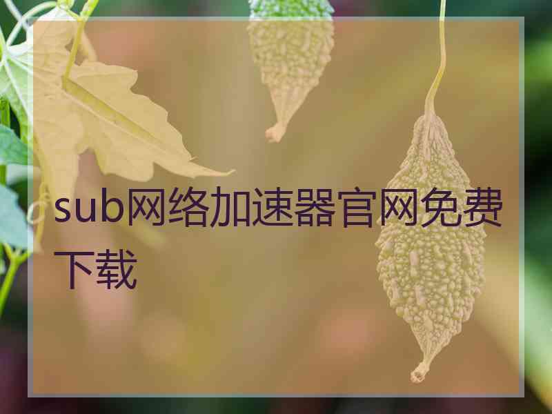 sub网络加速器官网免费下载