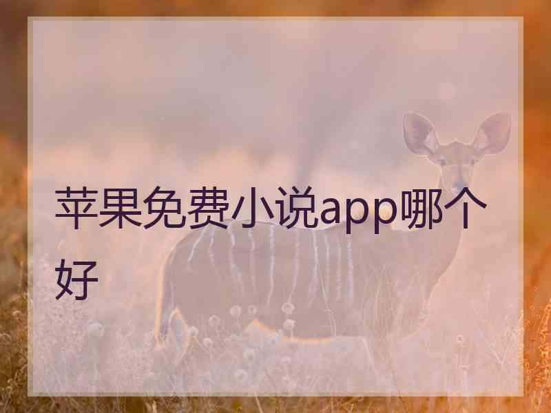 苹果免费小说app哪个好