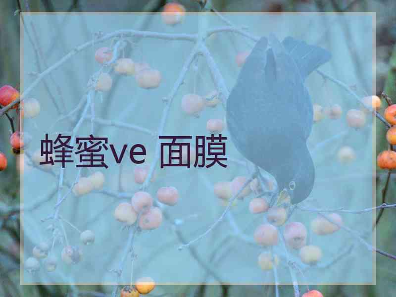 蜂蜜ve 面膜