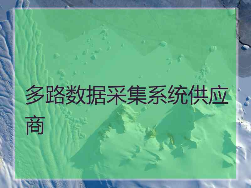 多路数据采集系统供应商