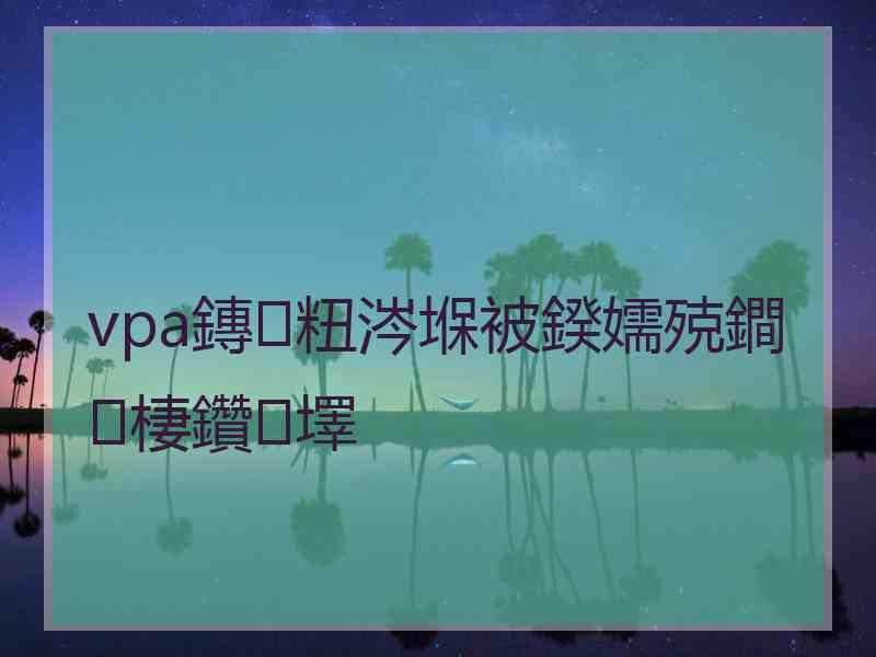 vpa鏄粈涔堢被鍨嬬殑鐧棲鑽墿