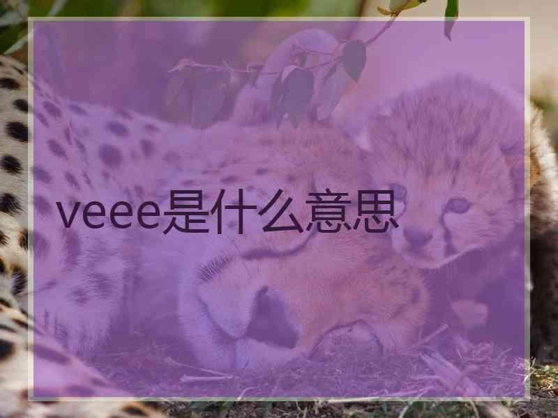 veee是什么意思