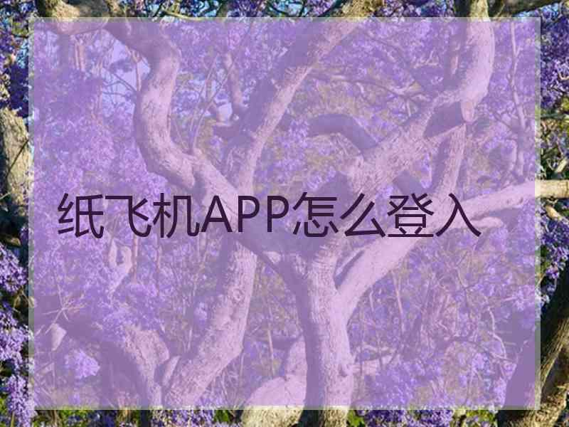 纸飞机APP怎么登入