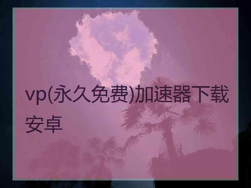 vp(永久免费)加速器下载安卓