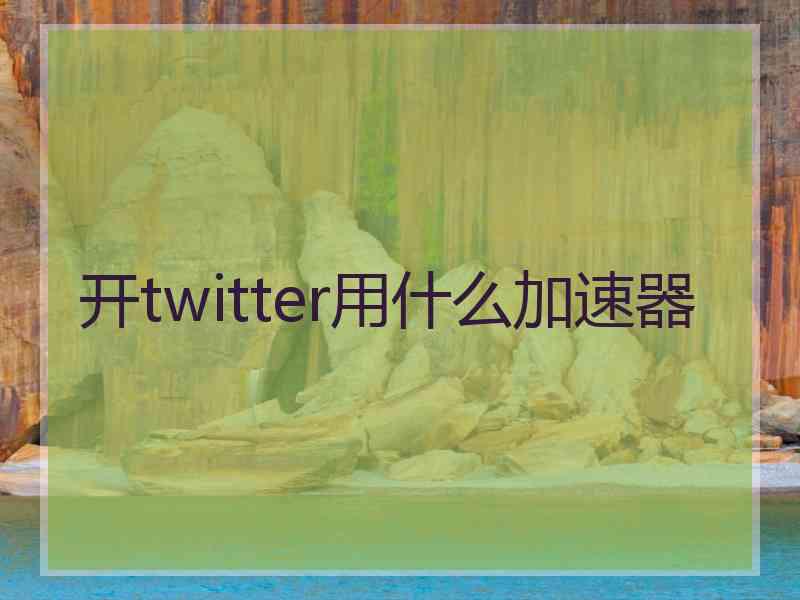 开twitter用什么加速器