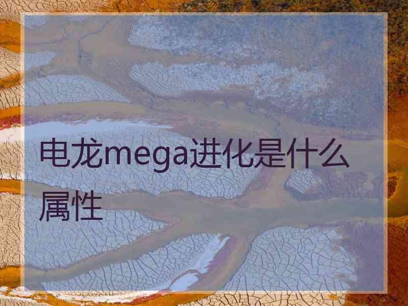 电龙mega进化是什么属性