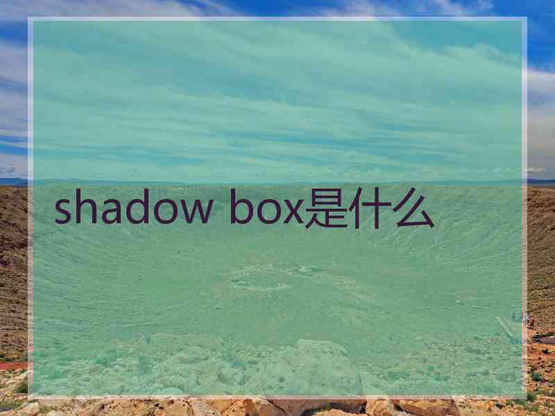 shadow box是什么