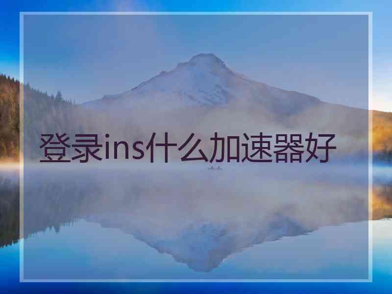 登录ins什么加速器好