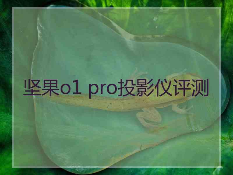 坚果o1 pro投影仪评测