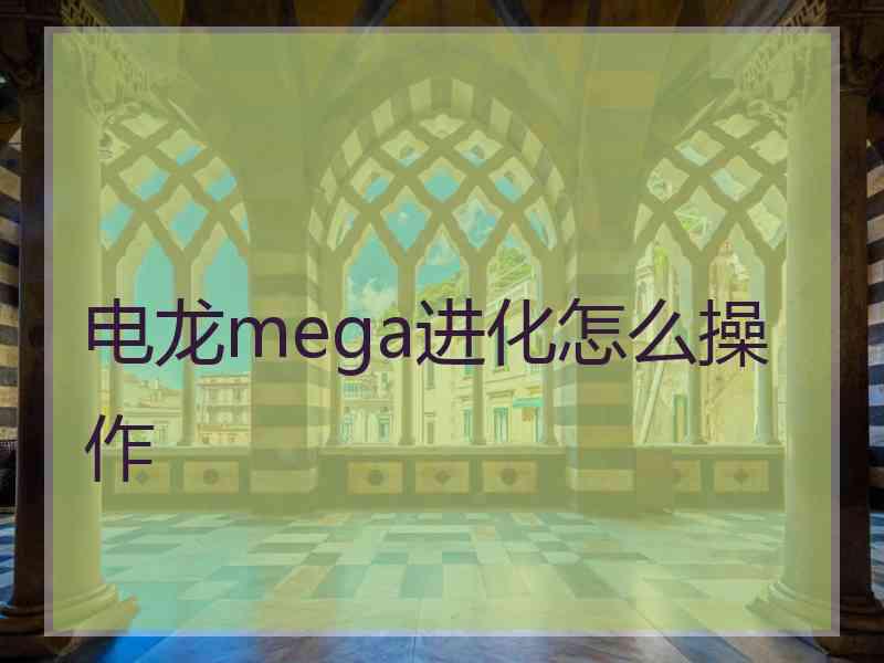 电龙mega进化怎么操作