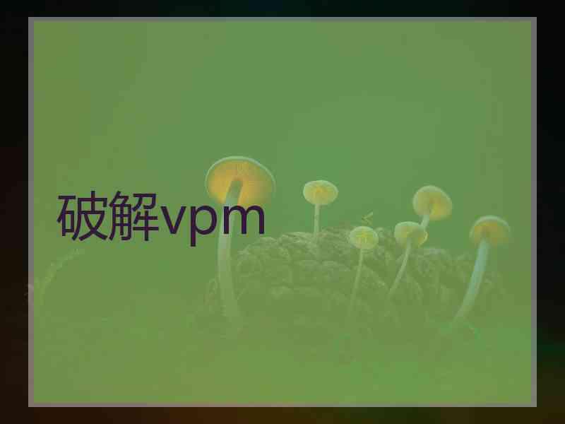 破解vpm