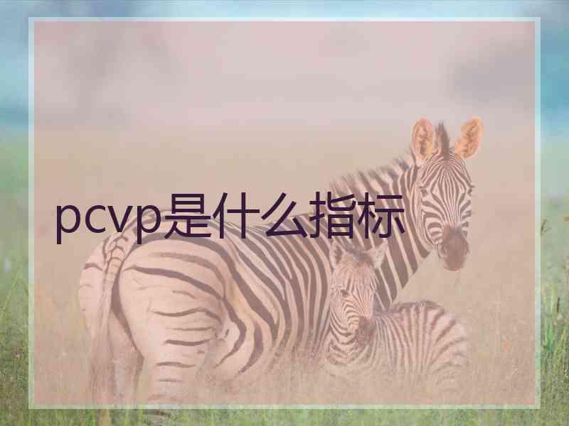 pcvp是什么指标