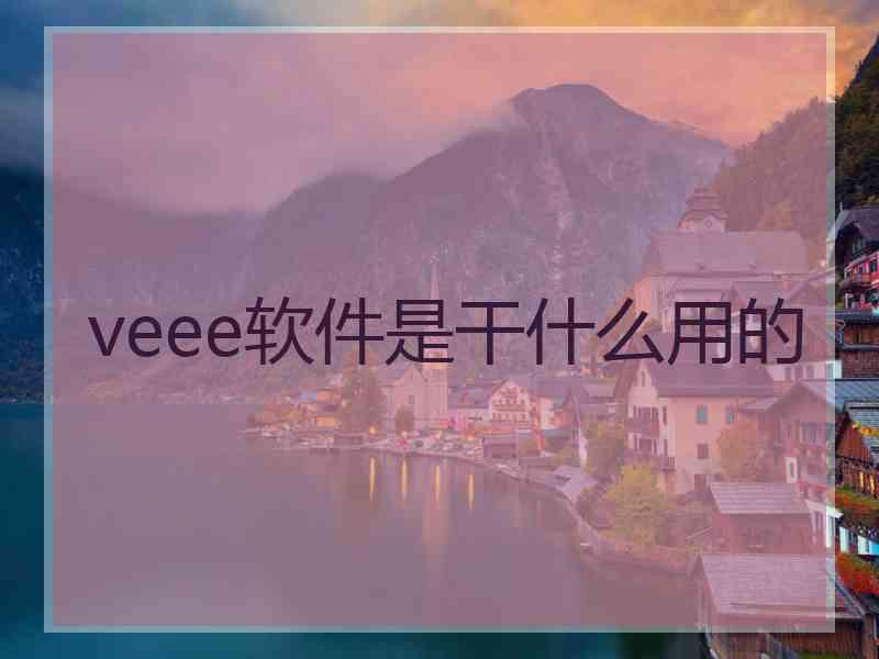 veee软件是干什么用的