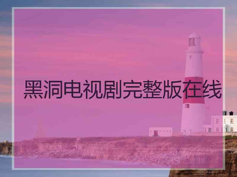 黑洞电视剧完整版在线