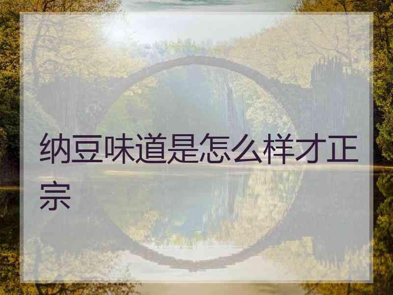 纳豆味道是怎么样才正宗