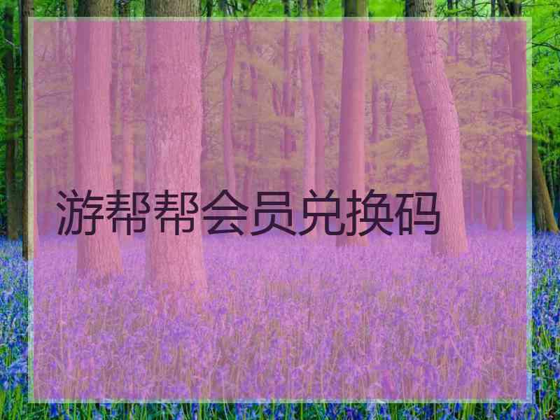 游帮帮会员兑换码