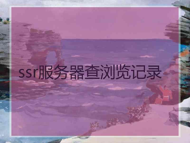 ssr服务器查浏览记录