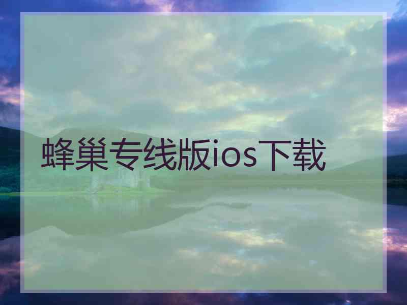 蜂巢专线版ios下载