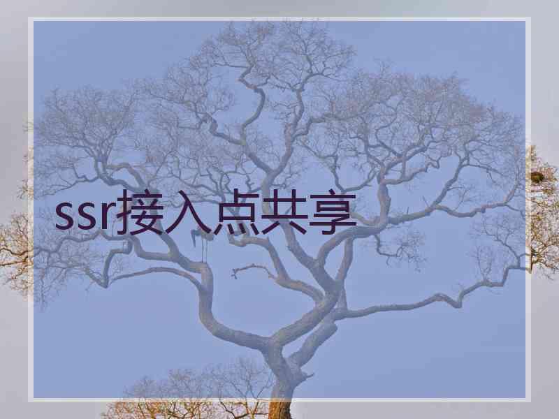 ssr接入点共享