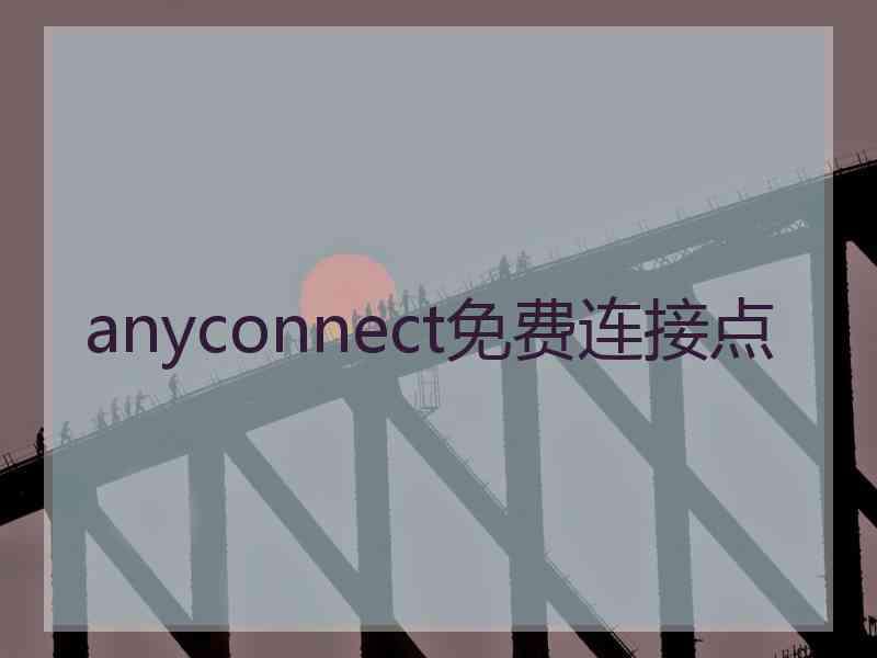 anyconnect免费连接点