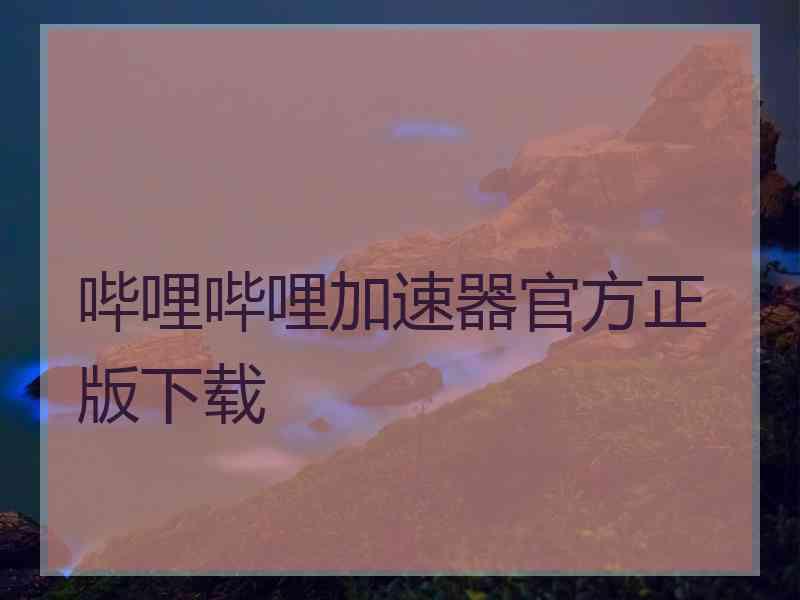 哔哩哔哩加速器官方正版下载