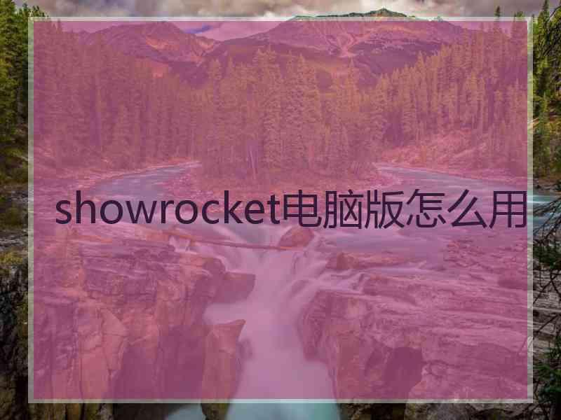 showrocket电脑版怎么用