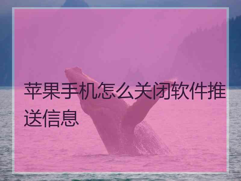 苹果手机怎么关闭软件推送信息