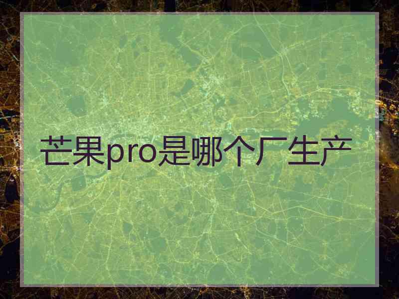 芒果pro是哪个厂生产