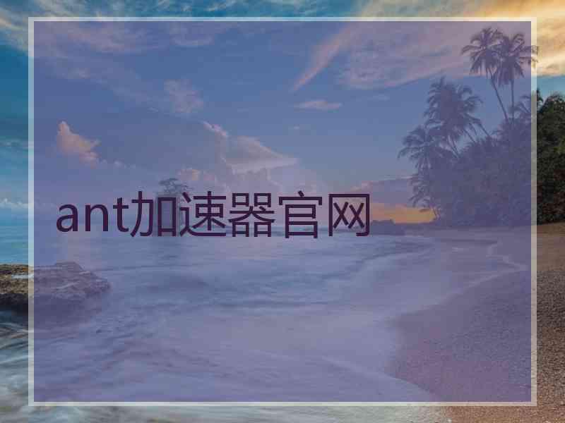 ant加速器官网