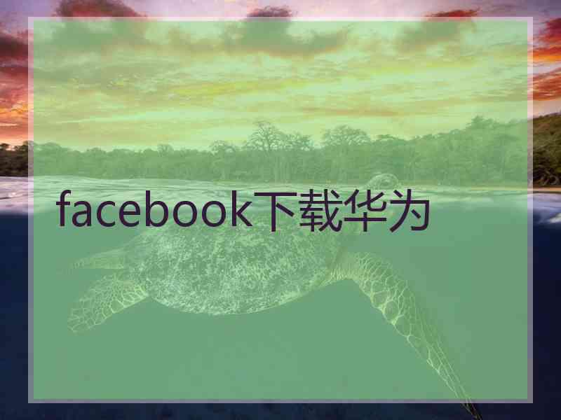 facebook下载华为