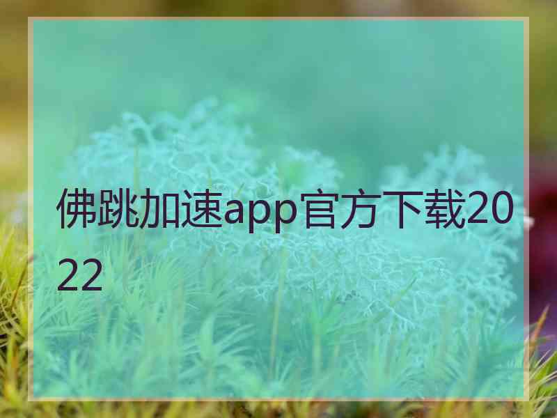 佛跳加速app官方下载2022