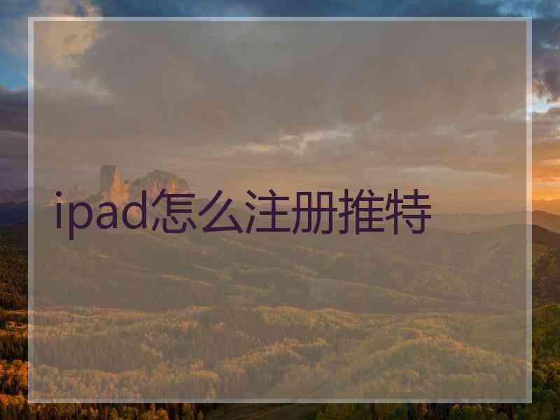 ipad怎么注册推特