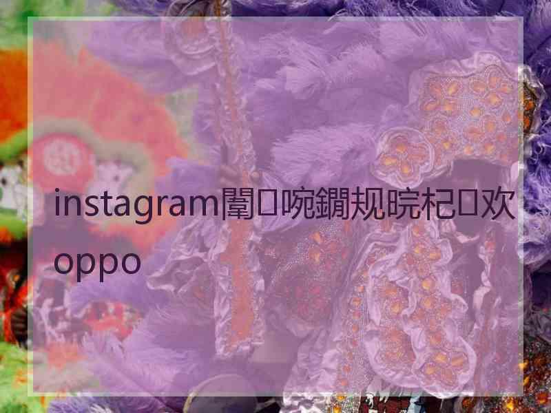 instagram闈㈣啘鐗规晥杞欢oppo