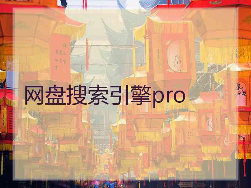 网盘搜索引擎pro