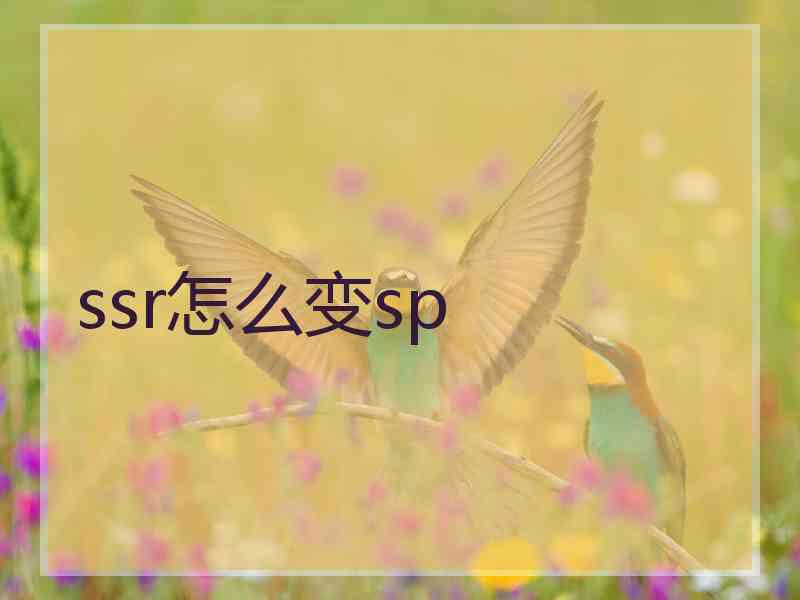 ssr怎么变sp