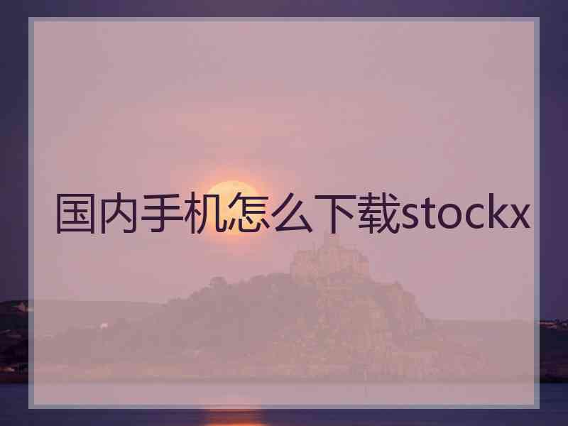 国内手机怎么下载stockx