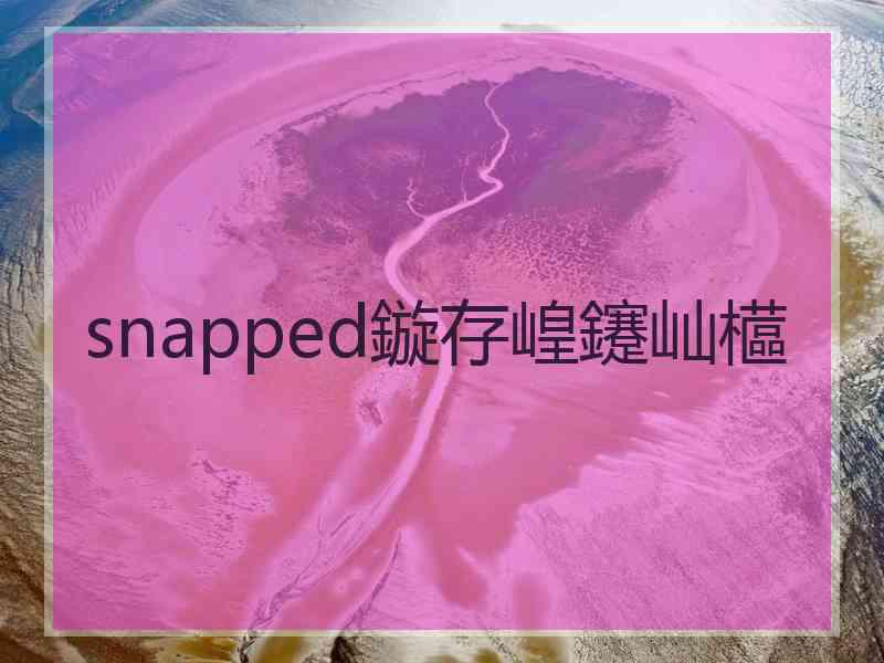 snapped鏇存崲鑳屾櫙