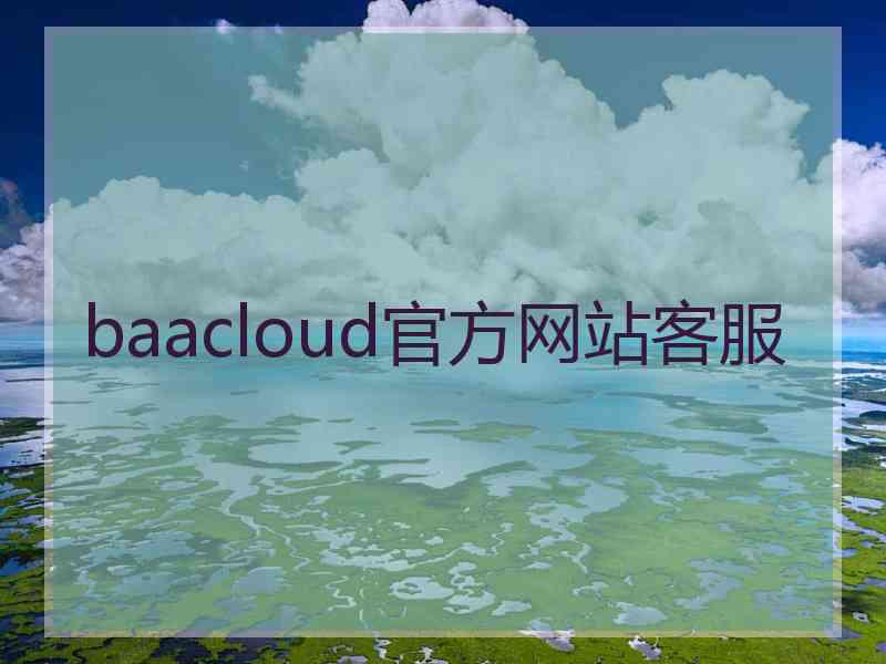 baacloud官方网站客服