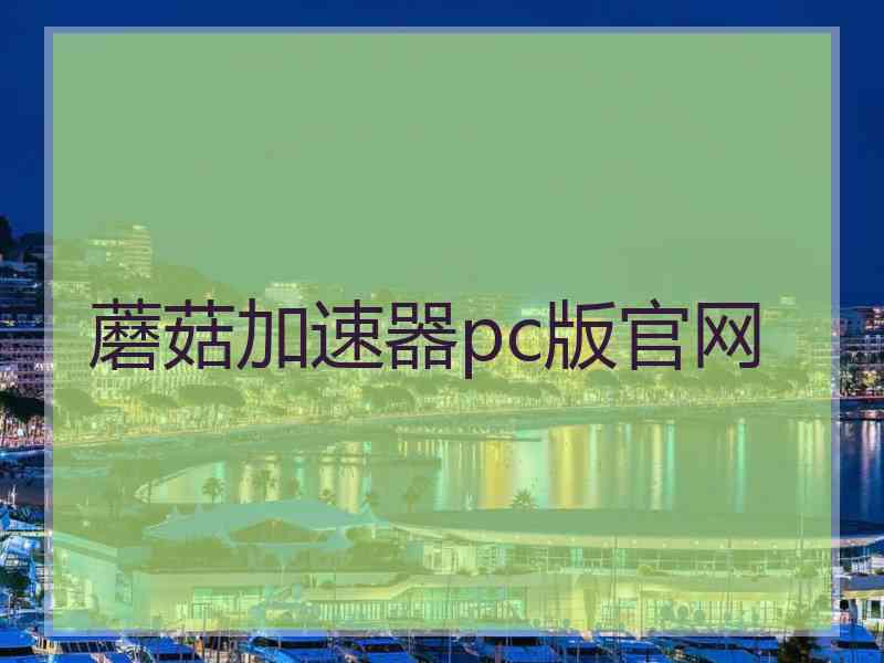 蘑菇加速器pc版官网